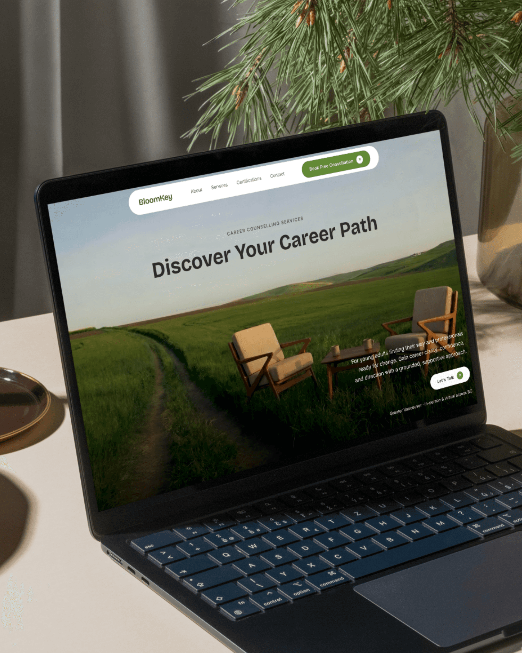 Bloomkey website preview — Local Business project by Cloverfield Studio
