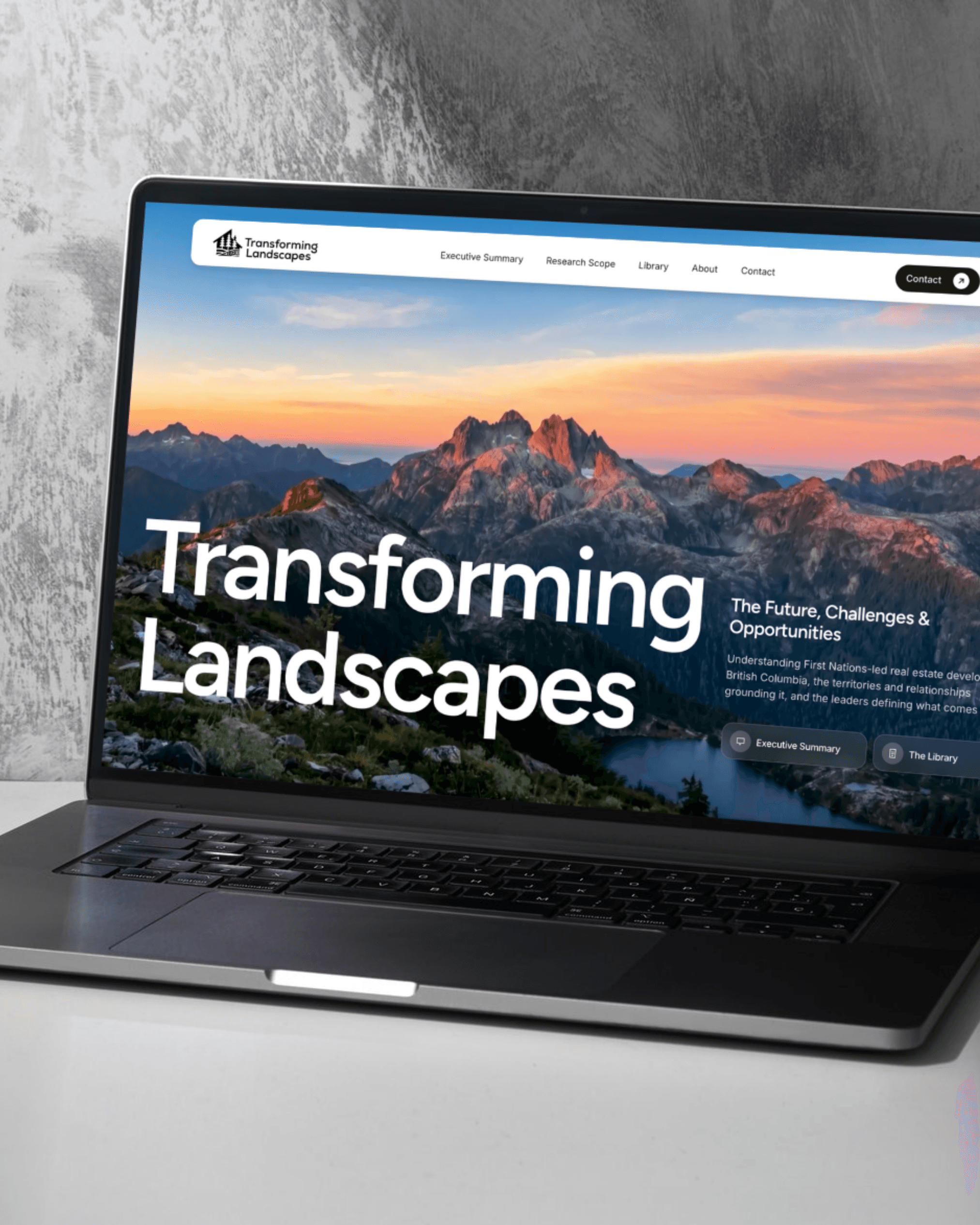 Transforming Landscapes website preview — Realtors project by Cloverfield Studio
