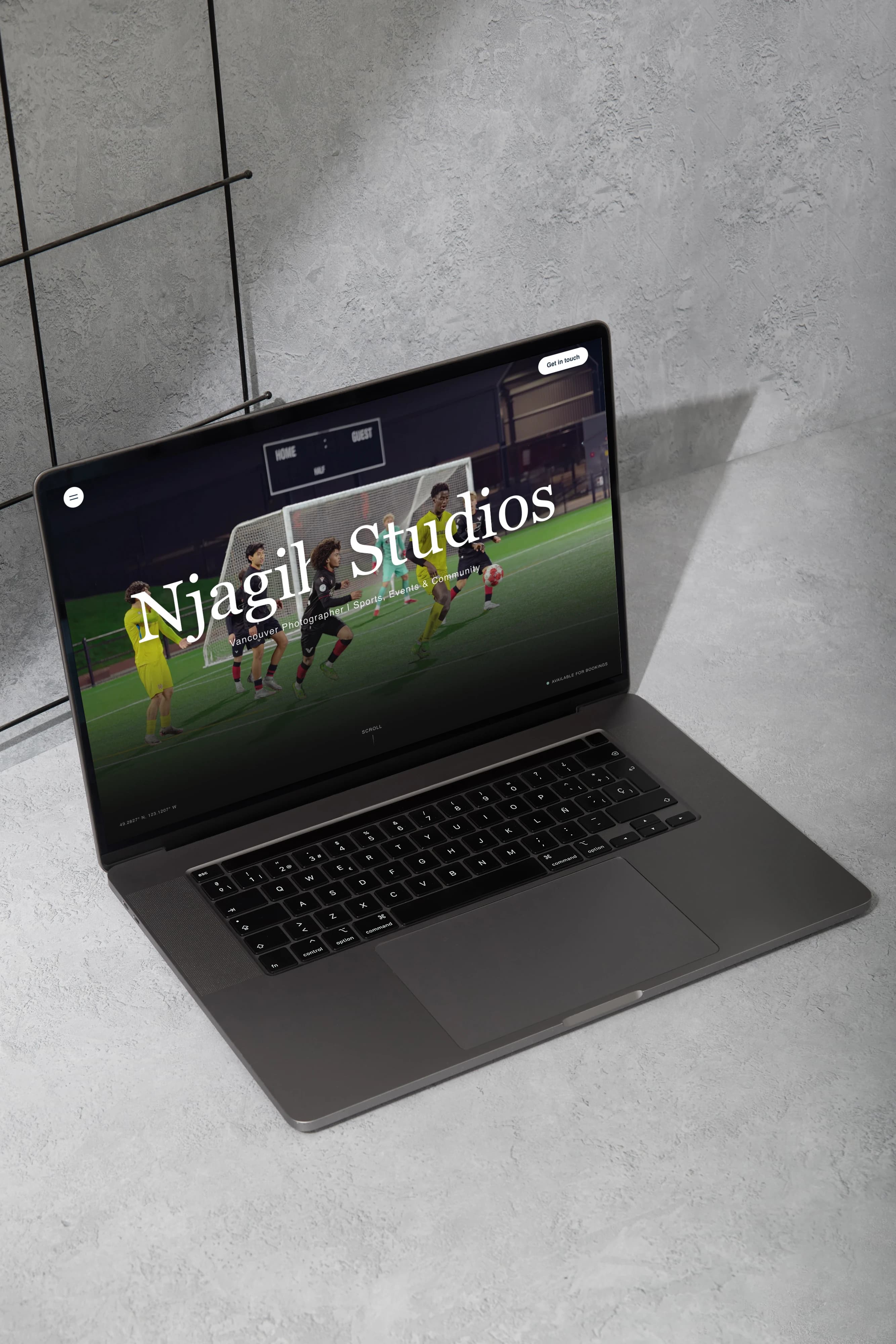 Njagih Studios website preview — Photography project by Cloverfield Studio